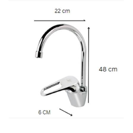 PARNO SINK FAUCET PN-3034 CHROME H48XW22XD6 CM