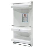 QUEEN 3-TIER CORNER SHELF SH-CAB-C03-WT WHITE (H60XW30XD14 CM)