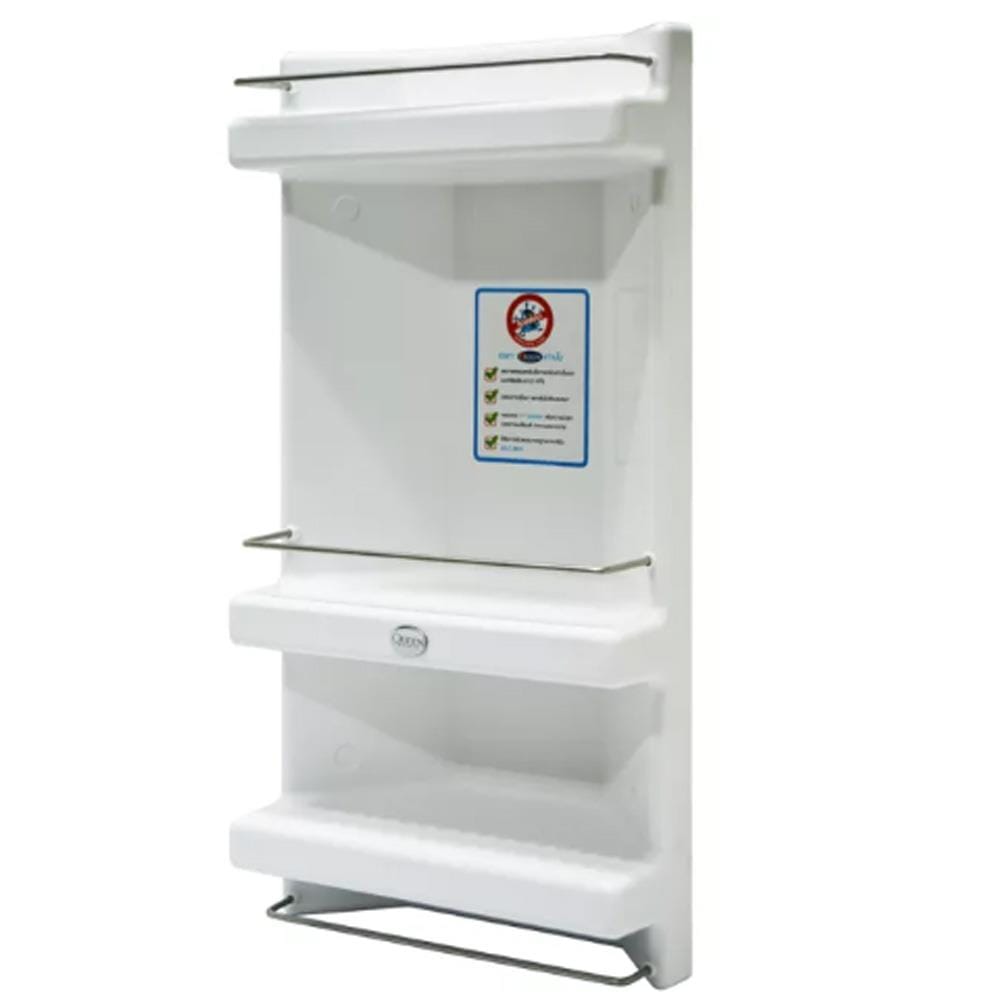 QUEEN 3-TIER WALL SHELF SH-CAB-W03-WT WHITE (H60XW30XD14 CM)