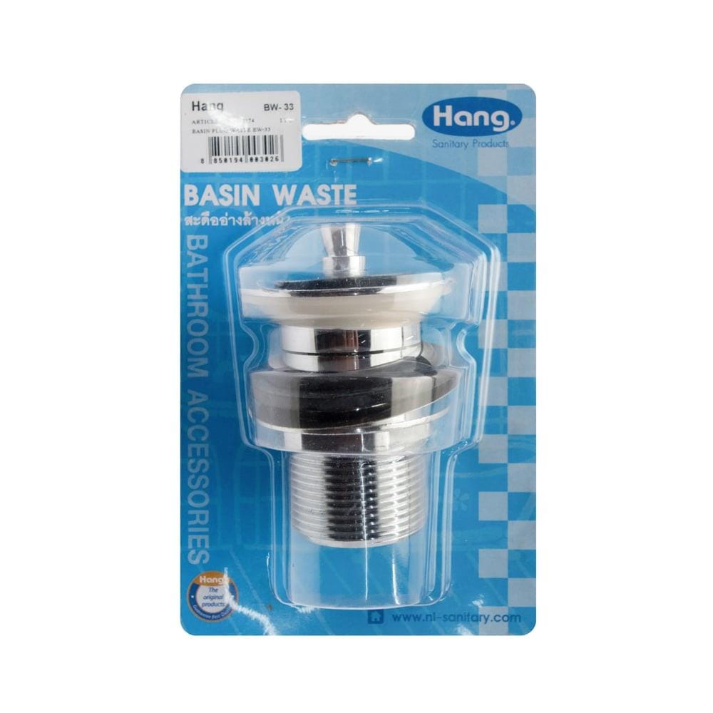 HANG BASIN PLUG WASTE BW-33 W6.2xD6.2xH7.5 CM SLIVER