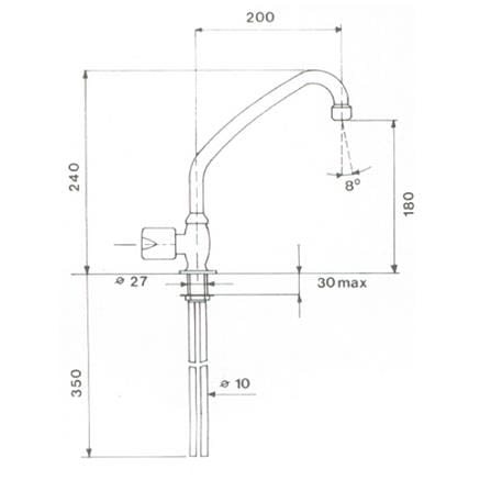 PAINI SINK FAUCET 24CR225QE