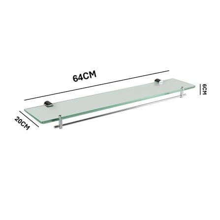 KUDOS GLASS SHELF 8853 CHROME