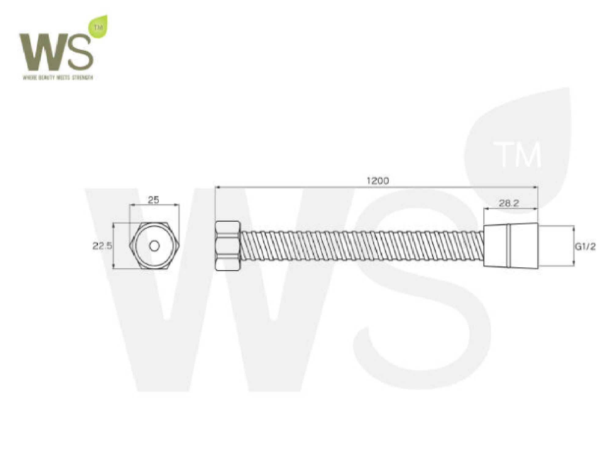 WATSON SHOWER HOSE WS-8812 120 CM L120XW2XH2 CM