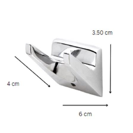 WATSON HOOK H521 SS CHROME PLATED BRASS  H3.50XW6XD4 CM
