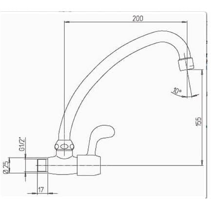 PAINI SINK FAUCET 24CR519LUQCP