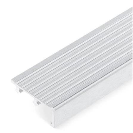 DP ALUMINUM STEPNOSING SILVER LINE 50MM 2M