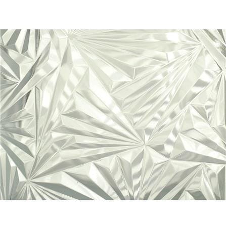 GLASS BLOCK JING HUA ICE-FLOWER 19X19X8CM WHITE