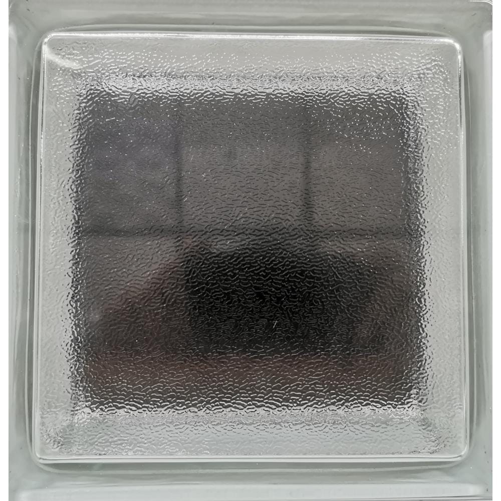 GLASSBLOCK 19X19X8 TANGERINE SKIN B CL