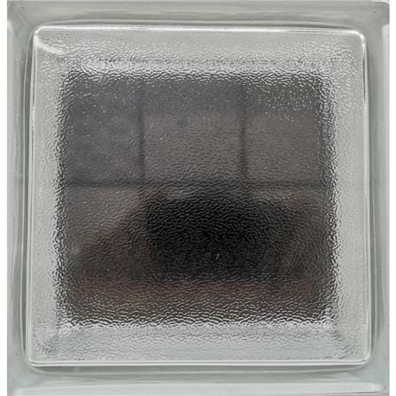 GLASSBLOCK 19X19X8 TANGERINE SKIN B CL