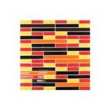 GLASS MOSAIC TILE 30x30CM TARA RETRO RED