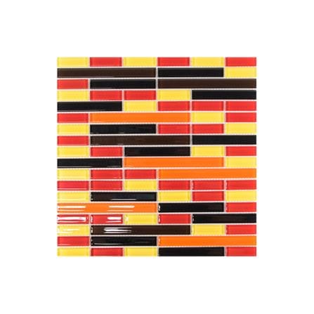 GLASS MOSAIC TILE 30x30CM TARA RETRO RED