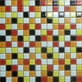 TARA GLASS MOSAIC TILE 30X30X0.4CM MIXED CHILLI