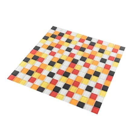 TARA GLASS MOSAIC TILE 30X30X0.4CM MIXED CHILLI