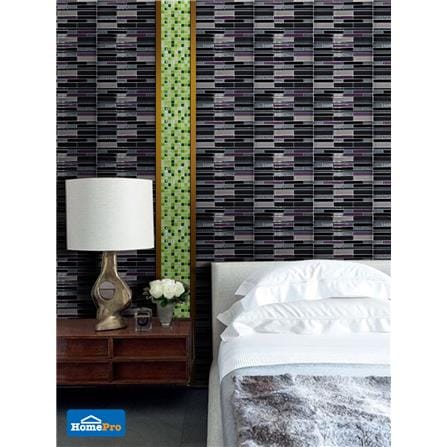 TARA GLASS MOSAIC TILE 30X30CM STRIPS PURPLE