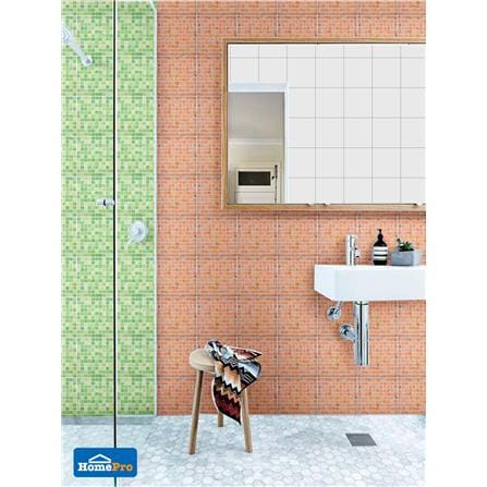 TARA GLASS MOSAIC TILE 30X30CM SPRING ORANGE