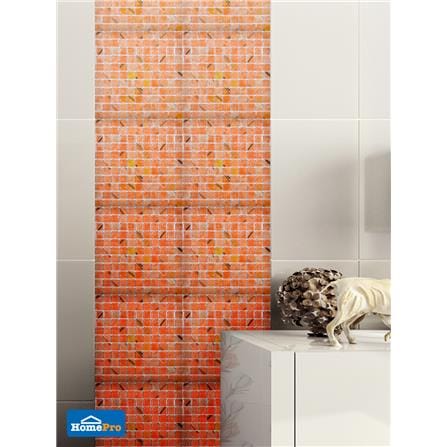 TARA GLASS MOSAIC TILE 30X30CM SPRING ORANGE