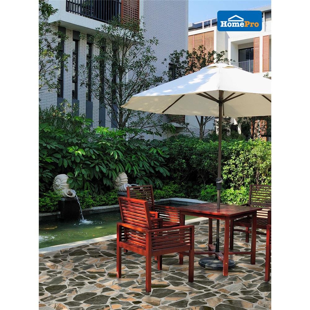 DURAGRES FLOORTILE 40X40 BLACK BURN 0.96M2
