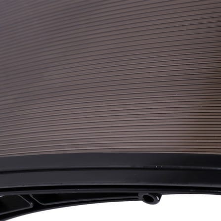 FIXED POLYCARBONATE AWNING SUNSHIELD 60X100CM BROWN