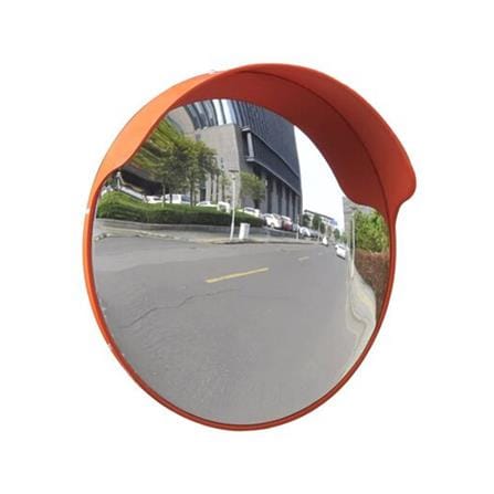 CONVEX TRAFFIC MIRROR WITH BRIM RIGHT 14" ORANGE
