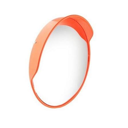 CONVEX TRAFFIC MIRROR WITH BRIM RIGHT 14" ORANGE