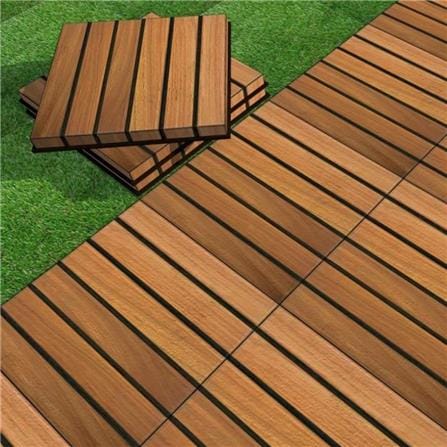 WOODEN FLOOR DECKING SPRING STRAIGHT SLATE 30X30CM