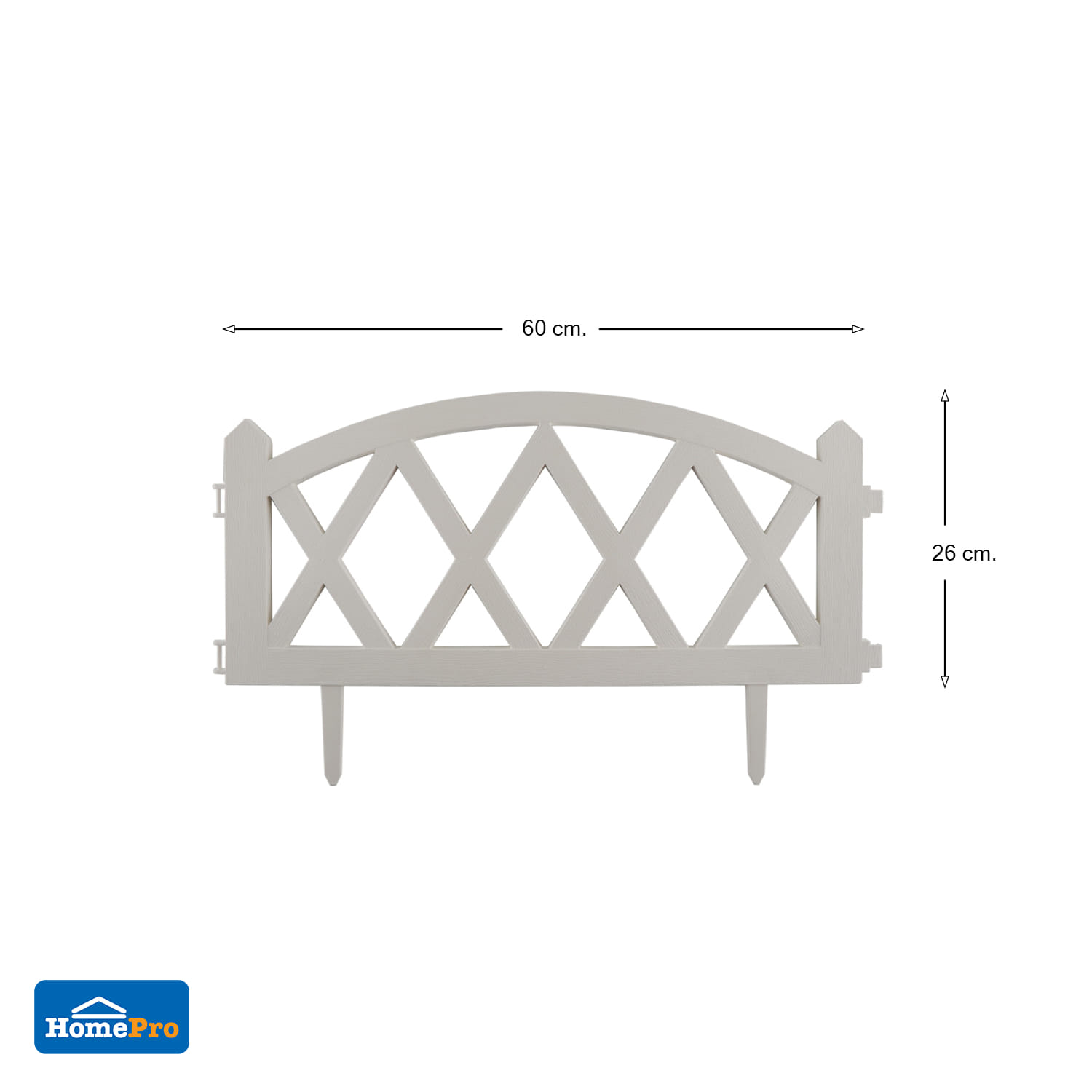 PLASTIC FENCE SPRING HT-806 W60XH26CM WHITE 4PCS