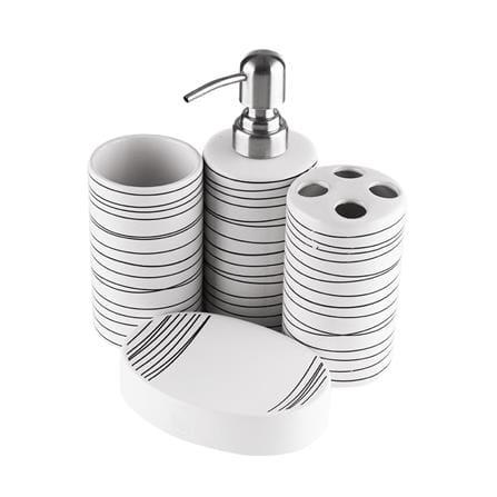CERAMIC SOAP DISPENSER SET MOYA B30231