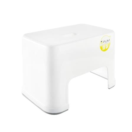 RECTANGULAR STEP STOOL PLIM 19.5X31X20.4CM WHITE