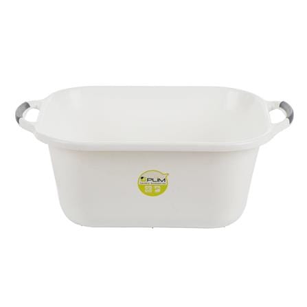 SQUARE BASIN PLIM 48X37cm WHITE