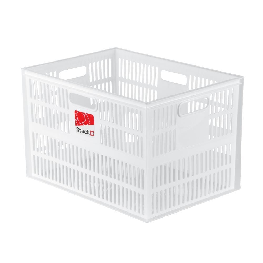 STACKABLE STORAGE BOX STACKO DT-38 L 39X28X25CM WHITE