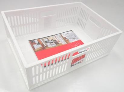 STACKABLE STORAGE BOX STACKO DT-38 L 39X28X25CM WHITE