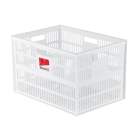STACKABLE STORAGE BOX STACKO DT-38 L 39X28X25CM WHITE