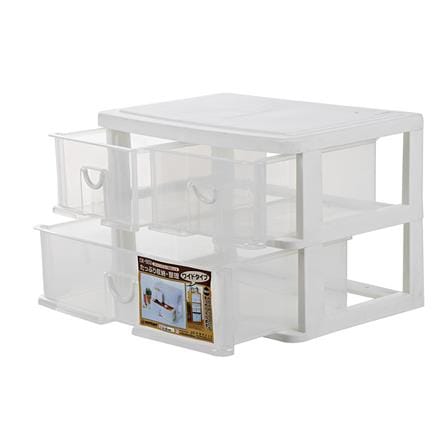 SMALL 2-DRAWER UNIT KEYWAY CK553 39X24.4X26.5CM WHITE