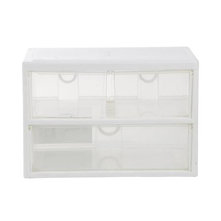 SMALL 2-DRAWER UNIT KEYWAY CK553 39X24.4X26.5CM WHITE
