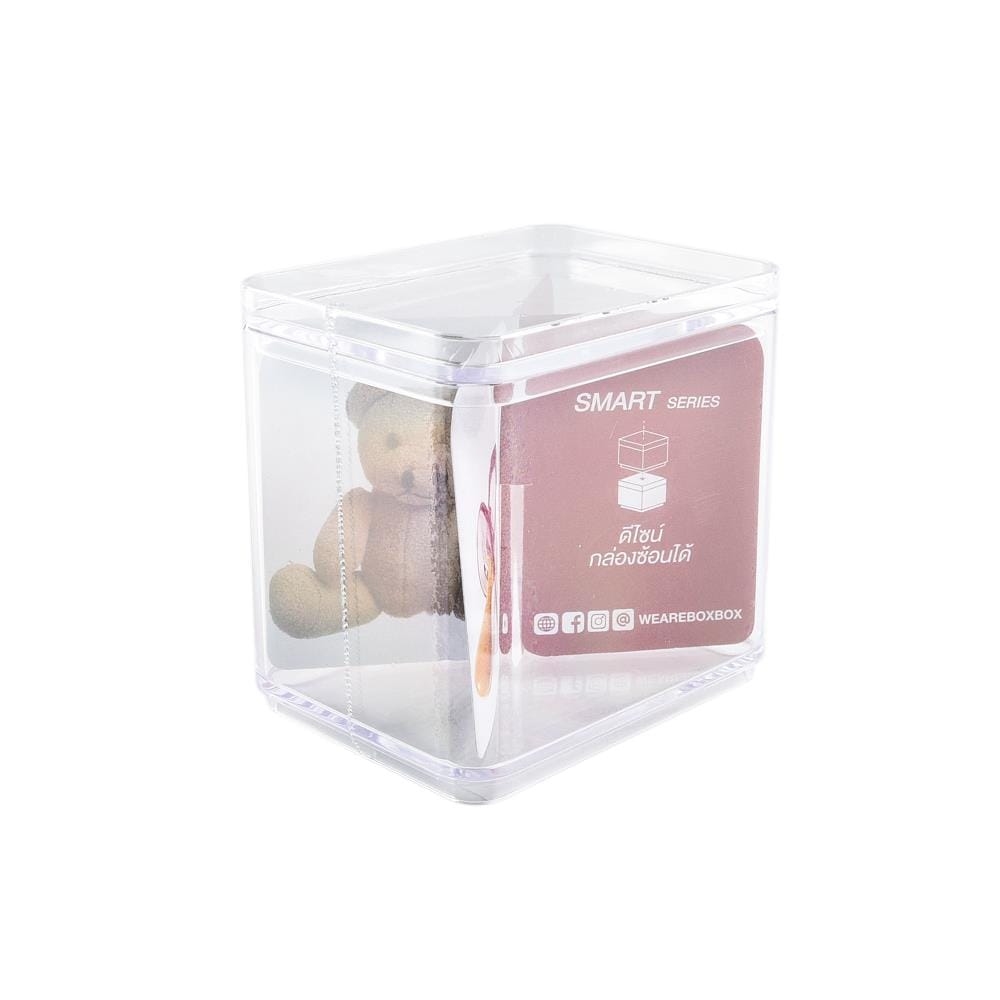 STACKABLE STORAGE BOX BOXBOX BB01011 7X9X9.5CM CLEAR