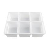 6 COMPARTMENT BOX STACKO TLR-106 29X23.8X6.3CM WHITE