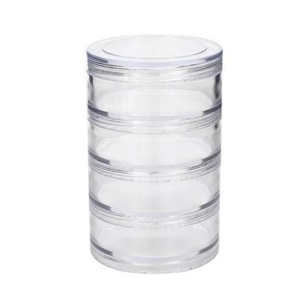 1 COMPARTMENT BOX STACKO TLC-704 7X7X11CM CLEAR
