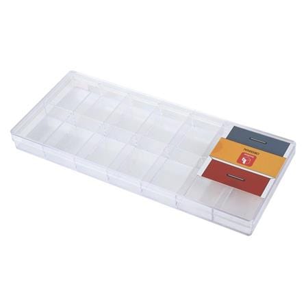 14 COMPARTMENT BOX BOXBOX 224-14L 11X26X2.5CM WHITE