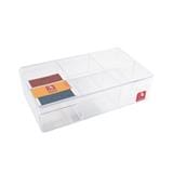 6 COMPARTMENT BOX BOXBOX 6236L 13.5X23X6CM WHITE