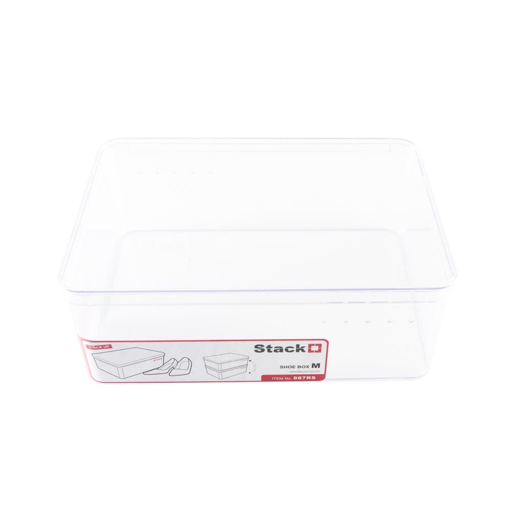 SHOE BOX STACKO 887RS 19.2X28X10.7CM CLEAR