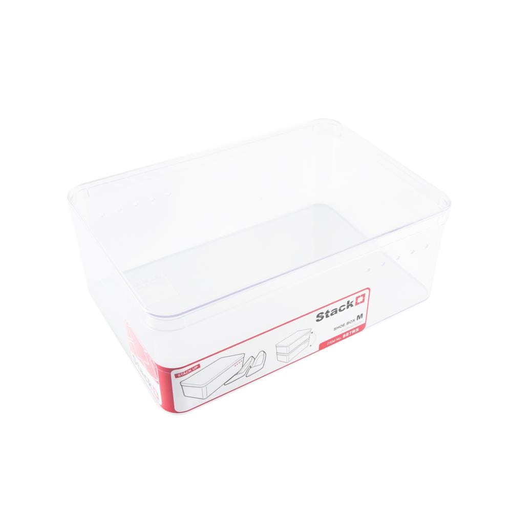 SHOE BOX STACKO 887RS 19.2X28X10.7CM CLEAR