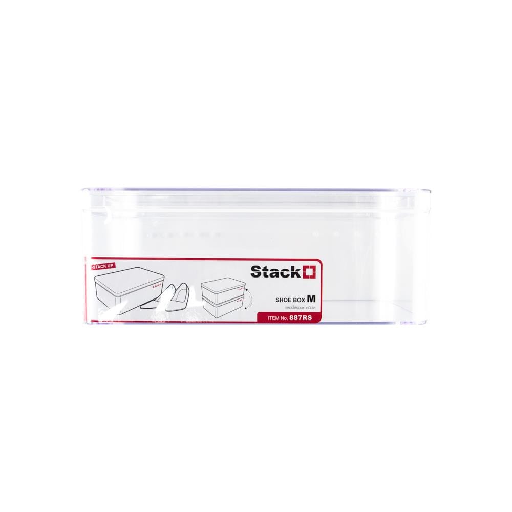 SHOE BOX STACKO 887RS 19.2X28X10.7CM CLEAR