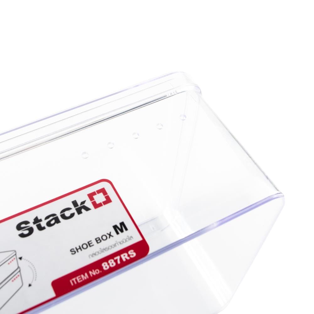 SHOE BOX STACKO 887RS 19.2X28X10.7CM CLEAR