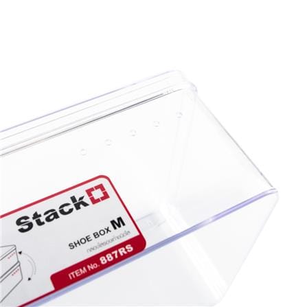 SHOE BOX STACKO 887RS 19.2X28X10.7CM CLEAR