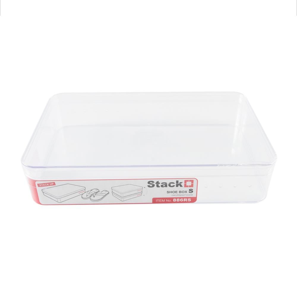 SHOE BOX STACKO 886RS 19.2X28X5.7CM CLEAR