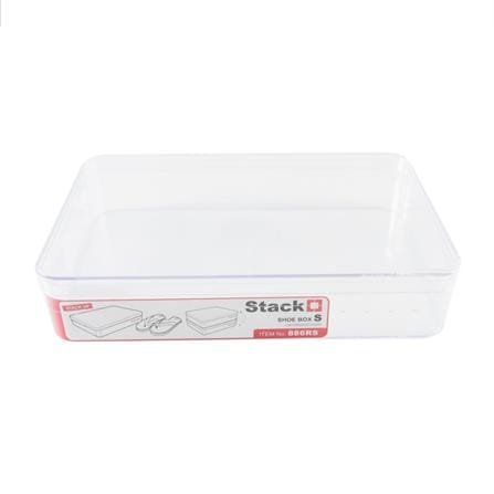 SHOE BOX STACKO 886RS 19.2X28X5.7CM CLEAR