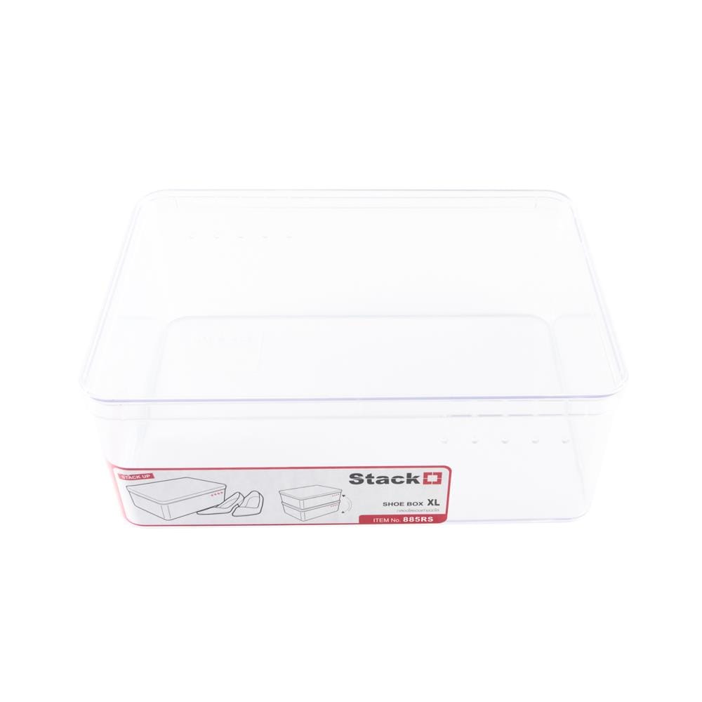 SHOE BOX STACKO 885RS 21.5X30.5X11.7CM CLEAR