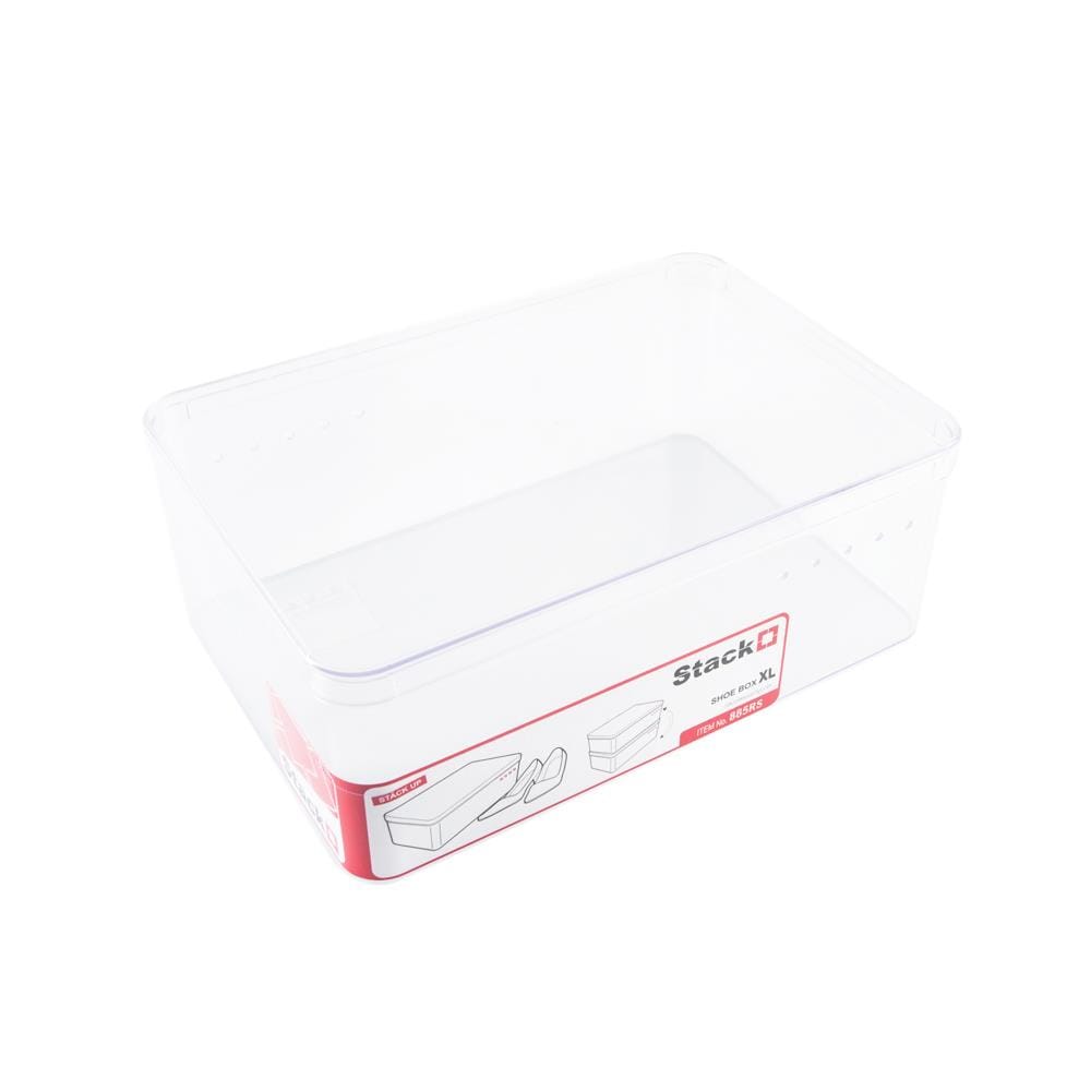 SHOE BOX STACKO 885RS 21.5X30.5X11.7CM CLEAR