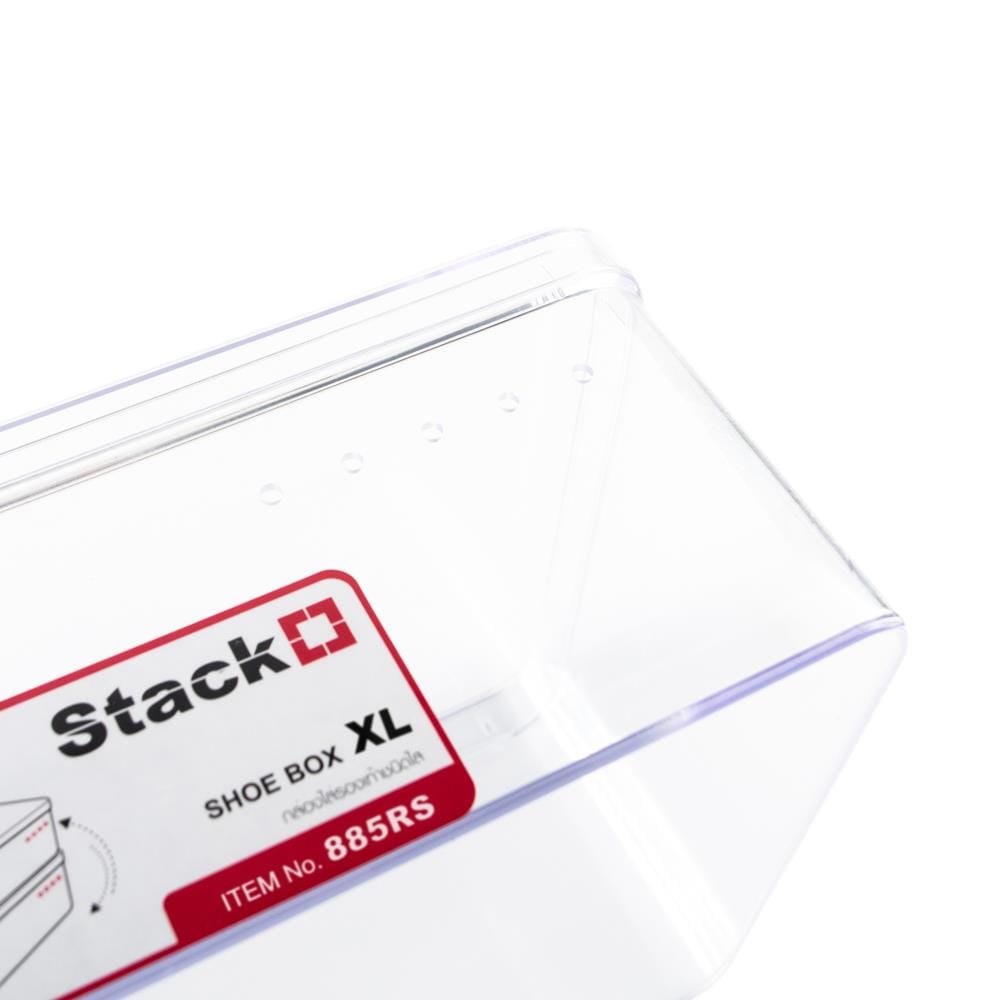 SHOE BOX STACKO 885RS 21.5X30.5X11.7CM CLEAR