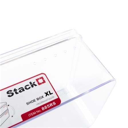 SHOE BOX STACKO 885RS 21.5X30.5X11.7CM CLEAR